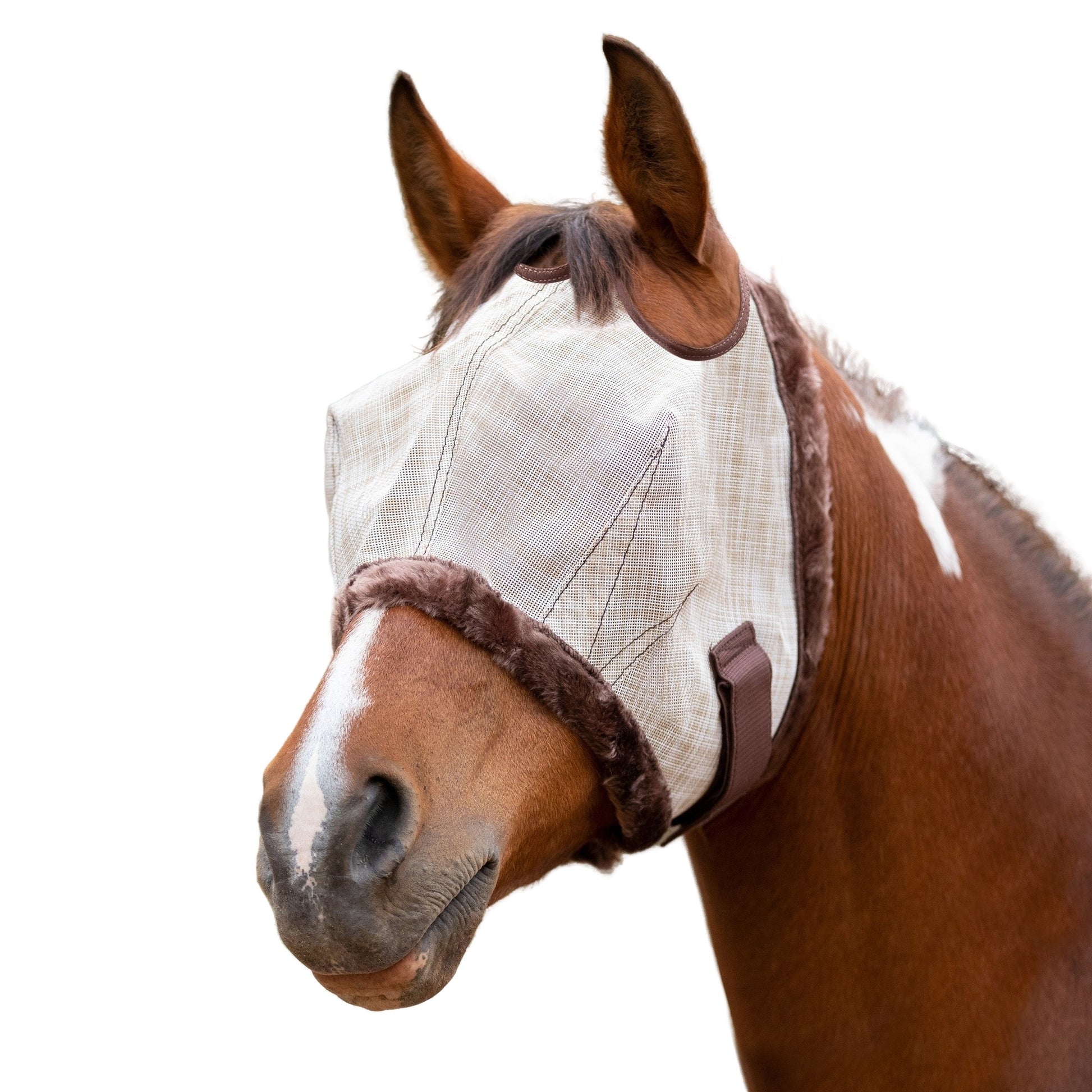 Kensington Draft UV Fleece Trim Fly Mask - Dual Ear & Forelock