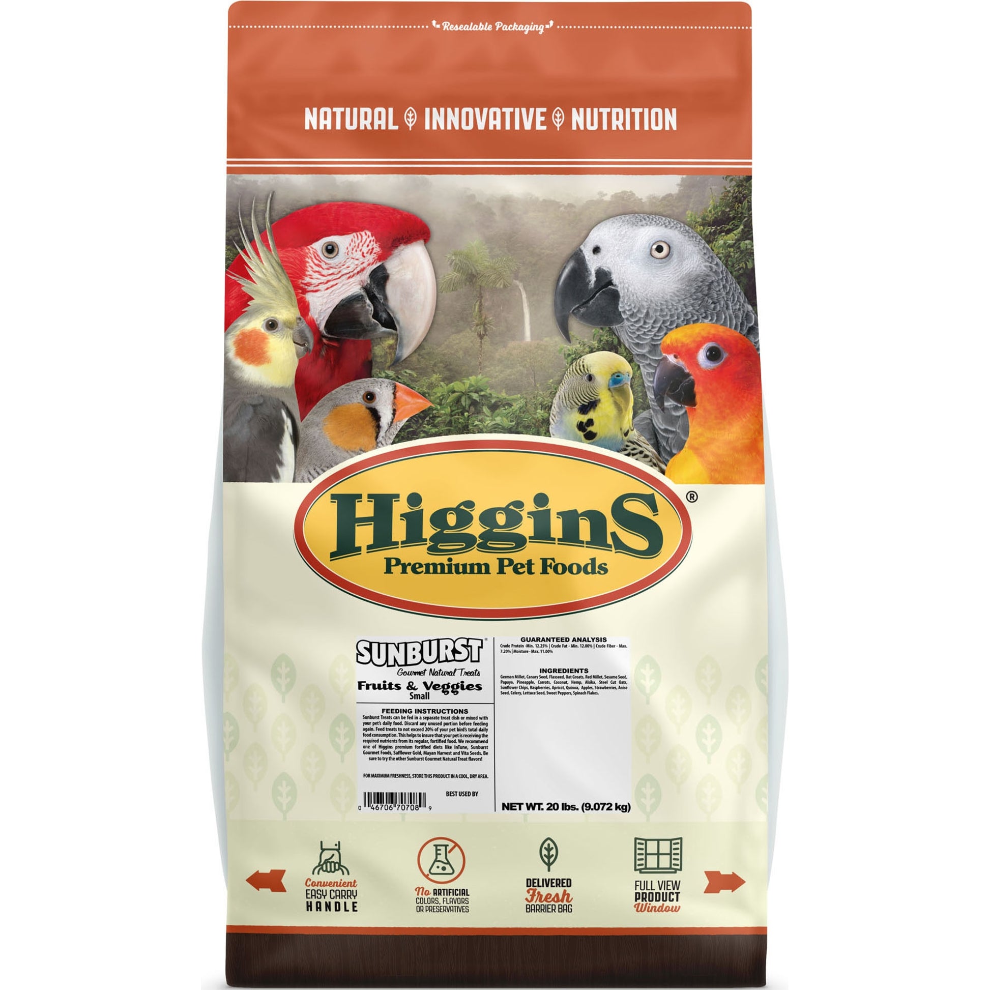 Higgins Fruit and Veggies Small Bird Treat