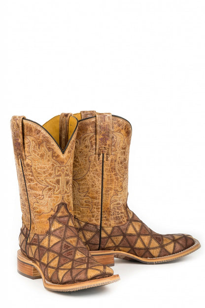 Tin Haul Ladies Patchwork Square Toe Boots