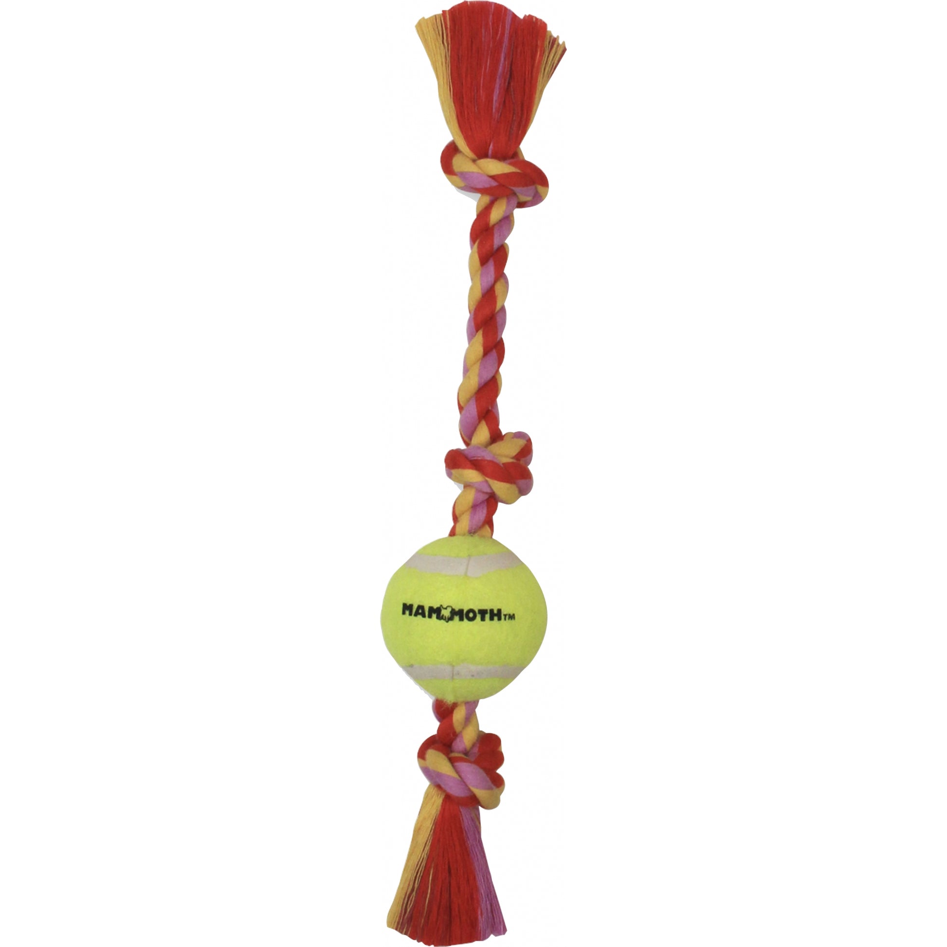 Mammoth FlossyChews 3 Knot/1 Ball Dog Toy