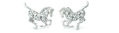 Kelley Kids Galloping Horse Earrings