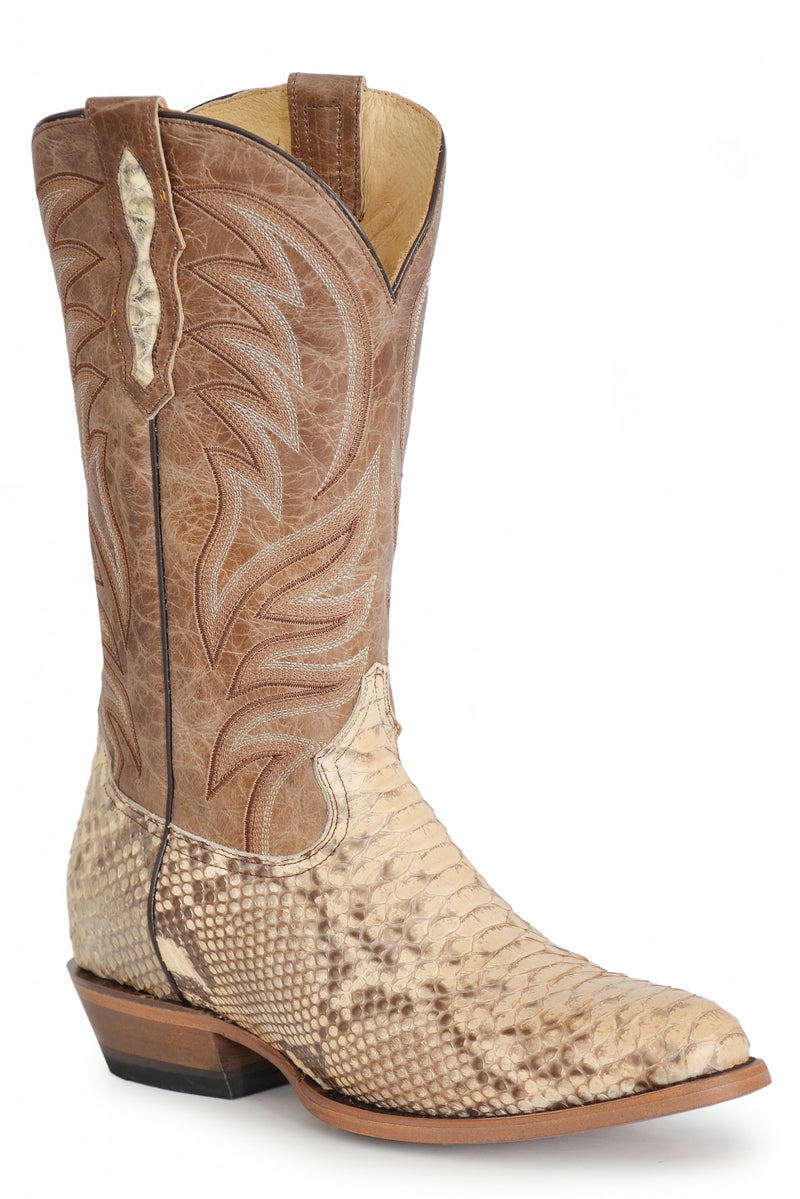 Roper Mens Backcut Python Square Toe Western Boots