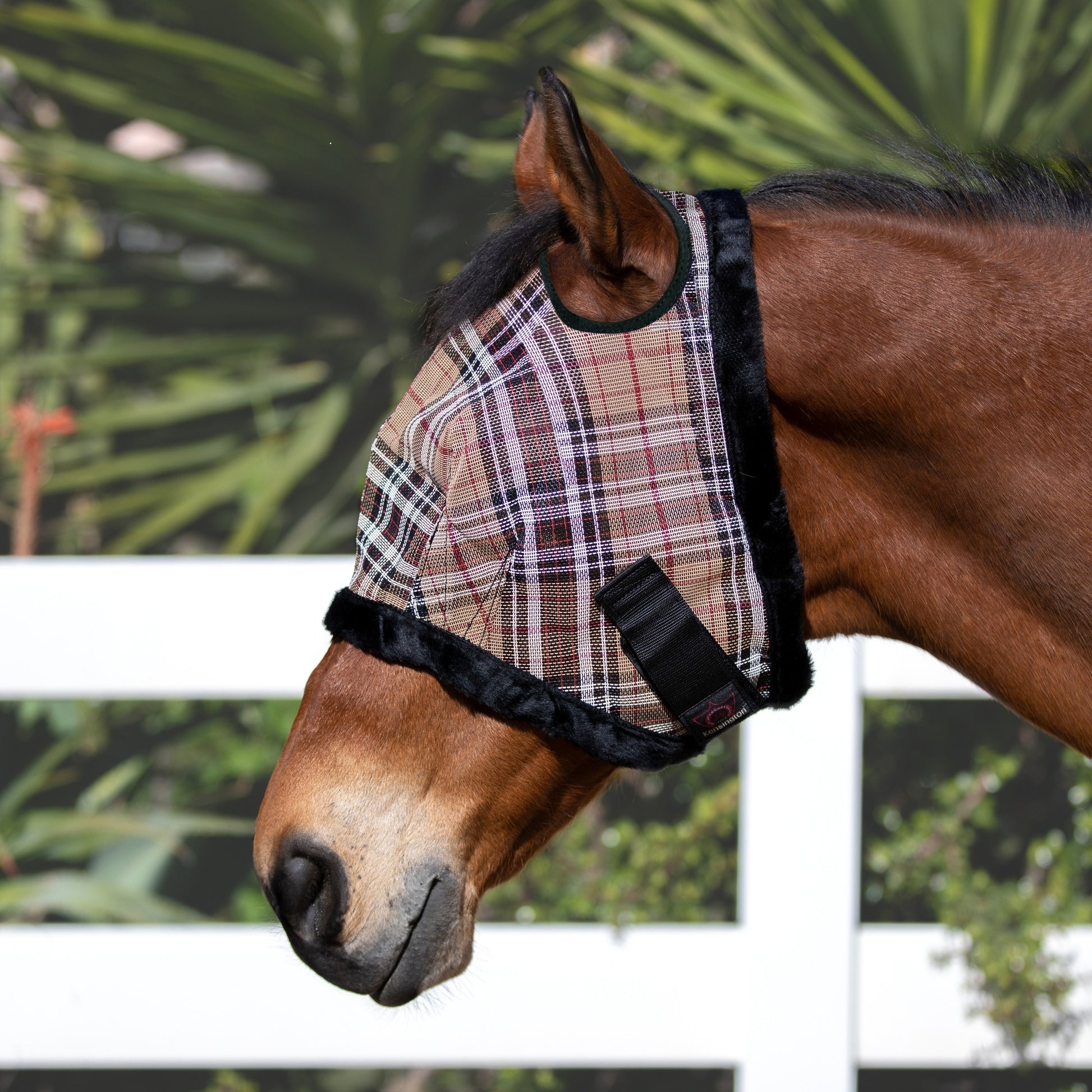 Kensington Draft UV Fleece Trim Fly Mask - Dual Ear & Forelock