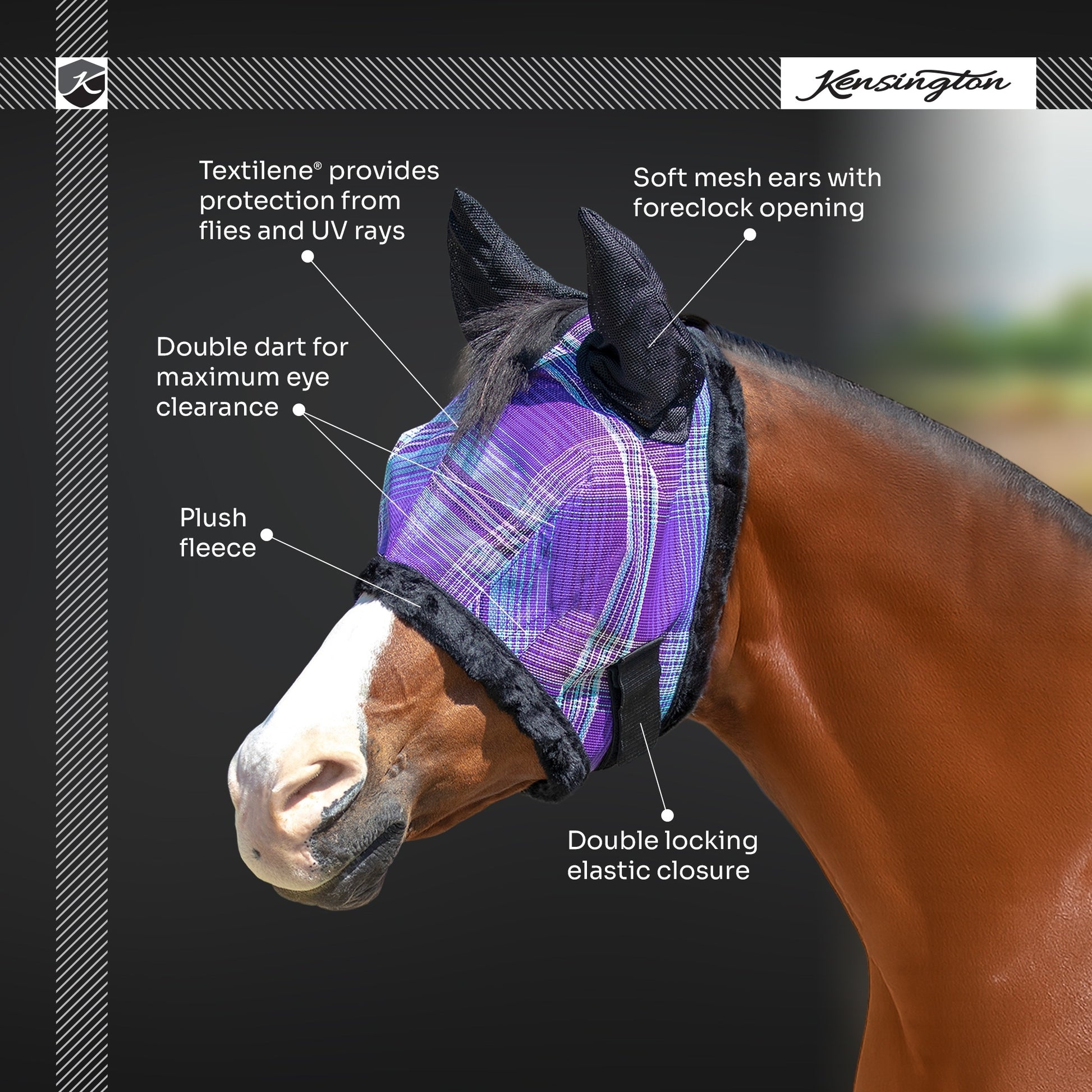 Kensington Fly Mask Fleece Ears