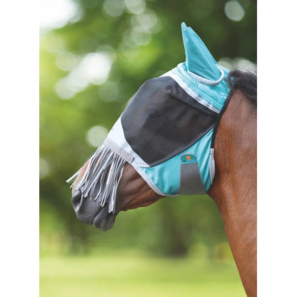Shires Deluxe Fly Mask With Nose Fringe