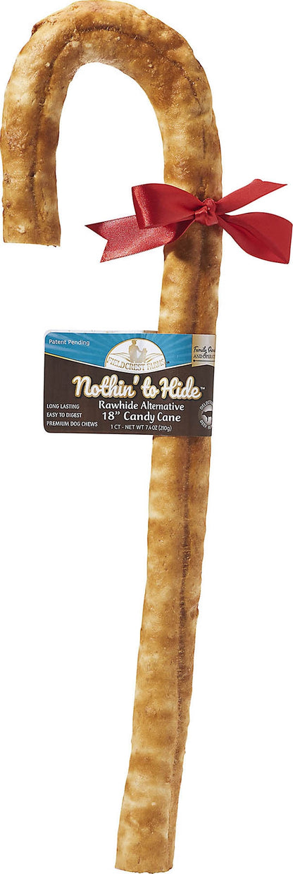 Fieldcrest Farms Nothin' To Hide Candy Cane Dog Chew