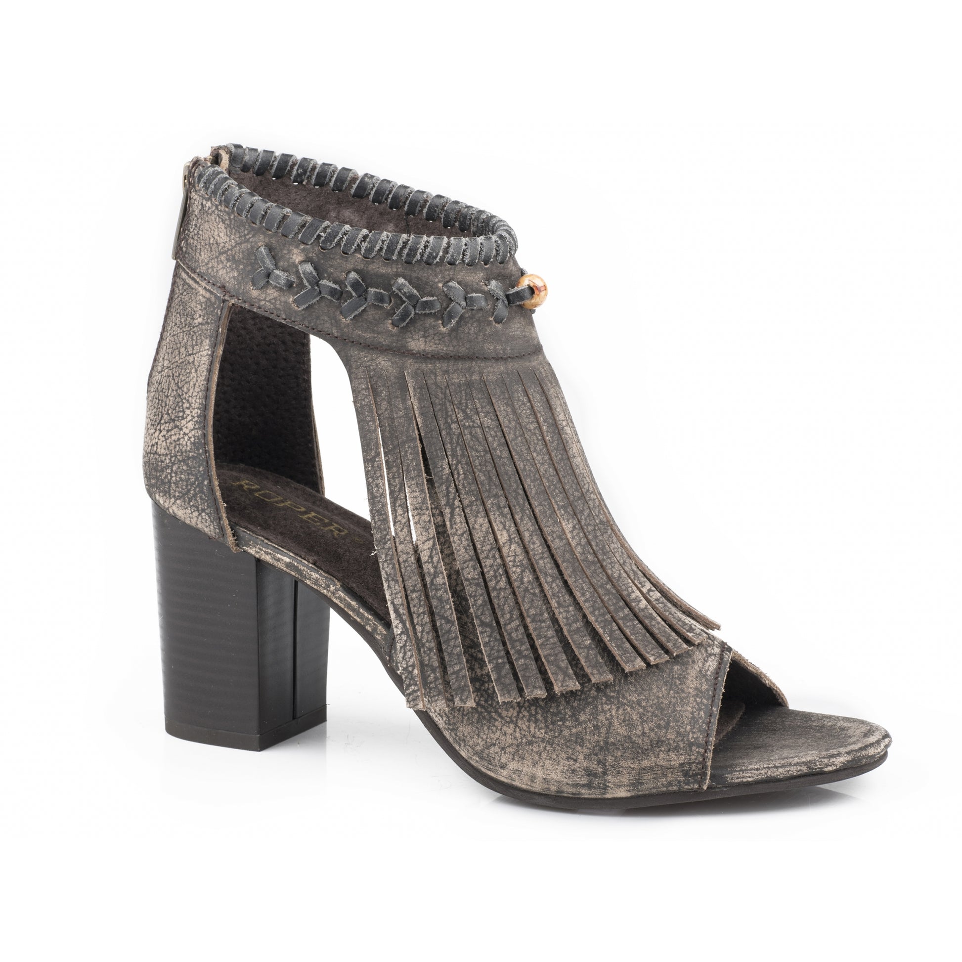 Roper Ladies Bettina Open Toe Mules with Fringe