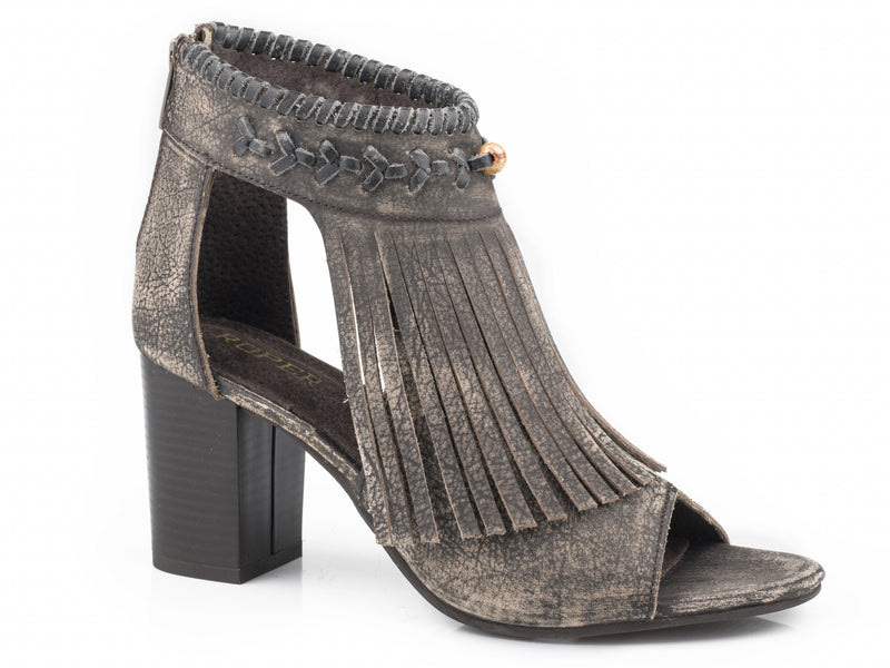Roper Ladies Bettina Open Toe Mules with Fringe
