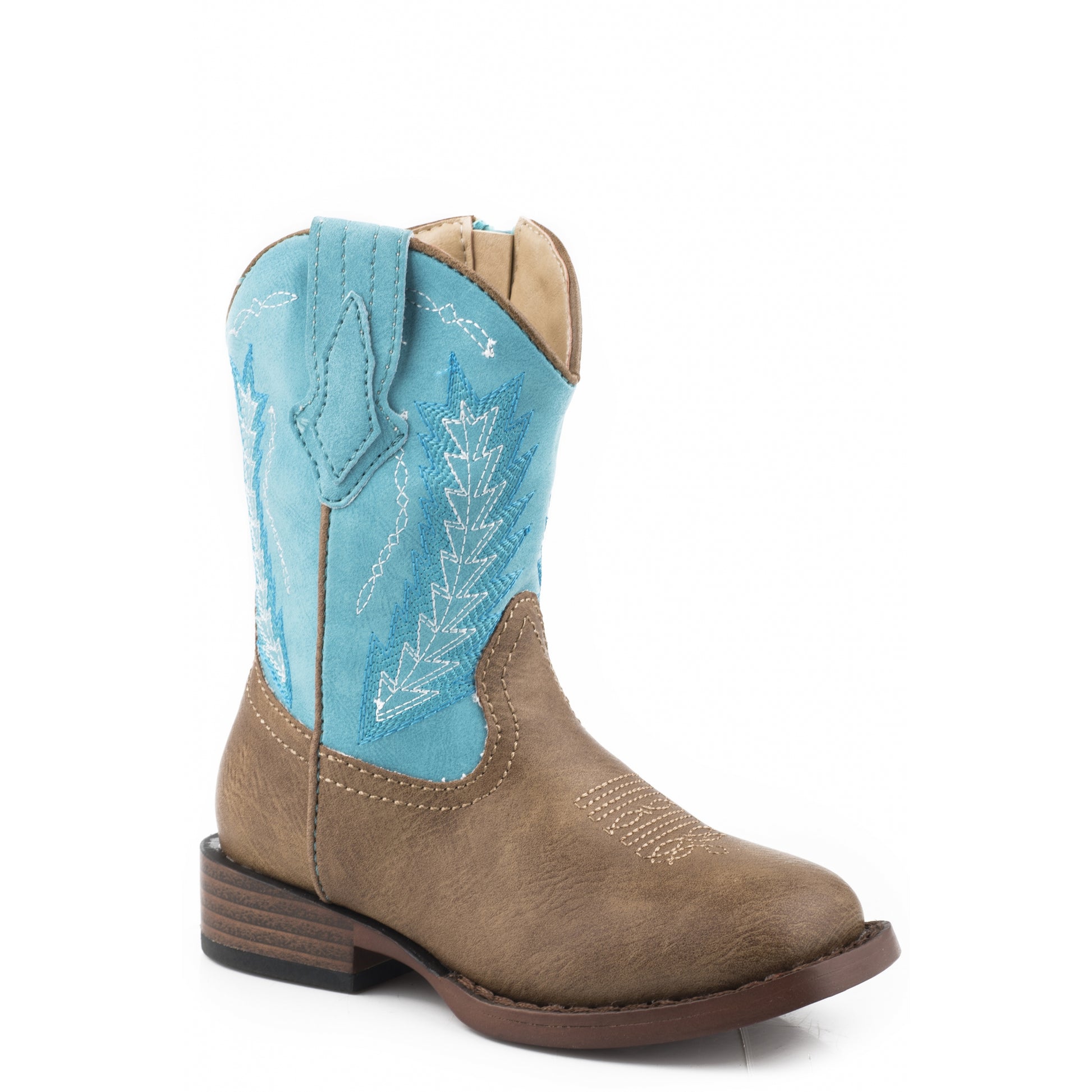 Roper Toddler Tan Vamp With Turquoise Shaft Boots