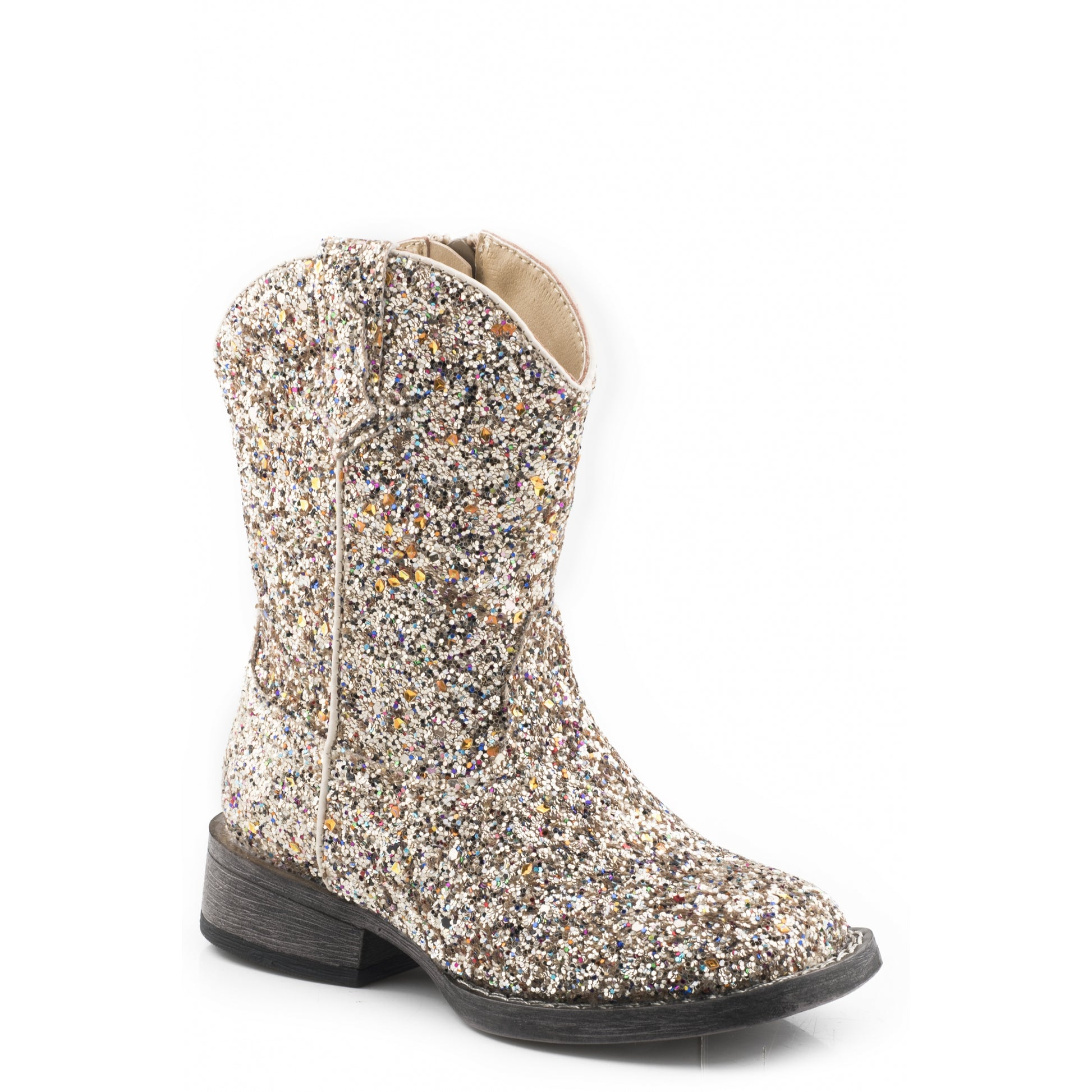 Roper Toddler Light Gold Glitter Boots