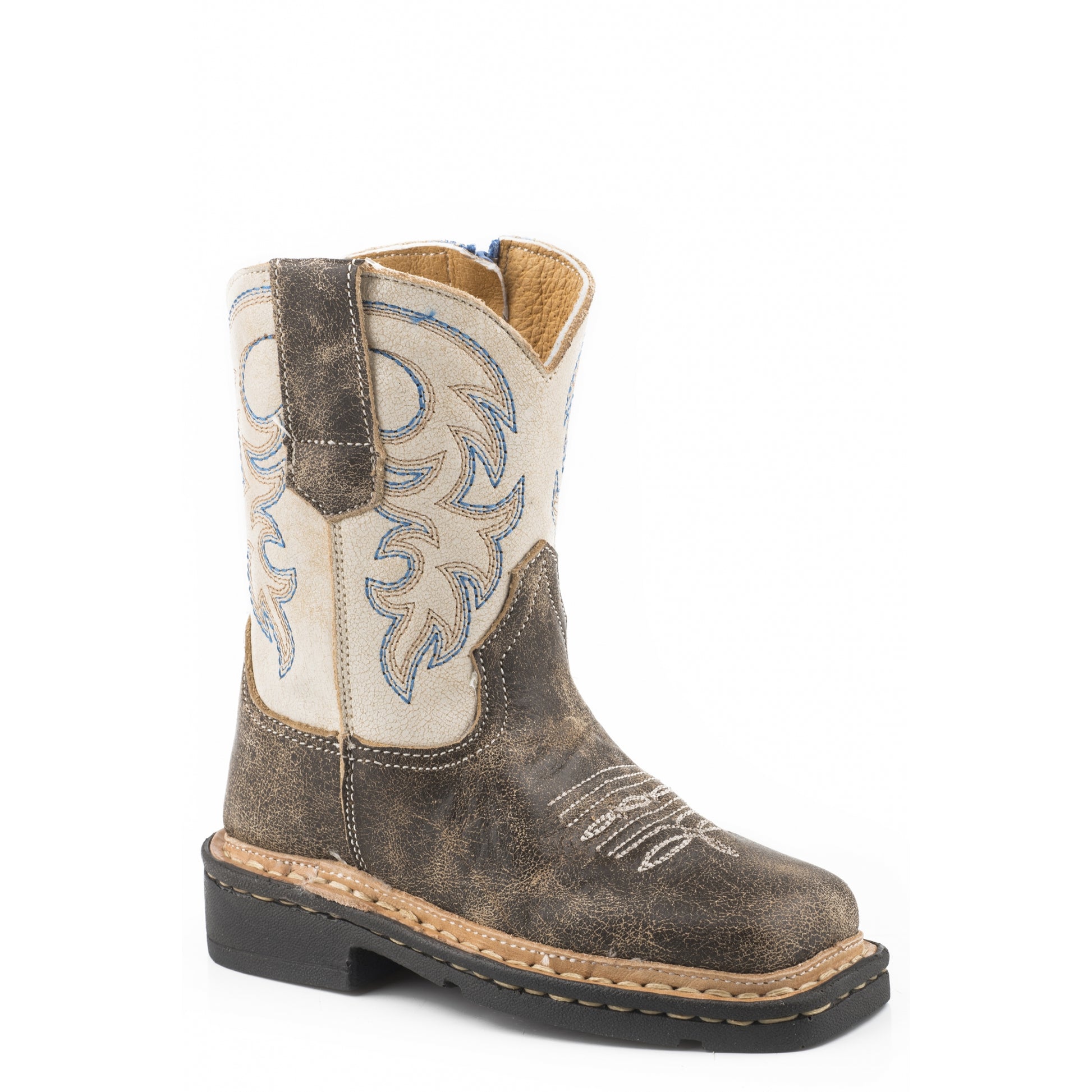 Roper Toddler Vintage Brown Embroidered Cowboy Boots