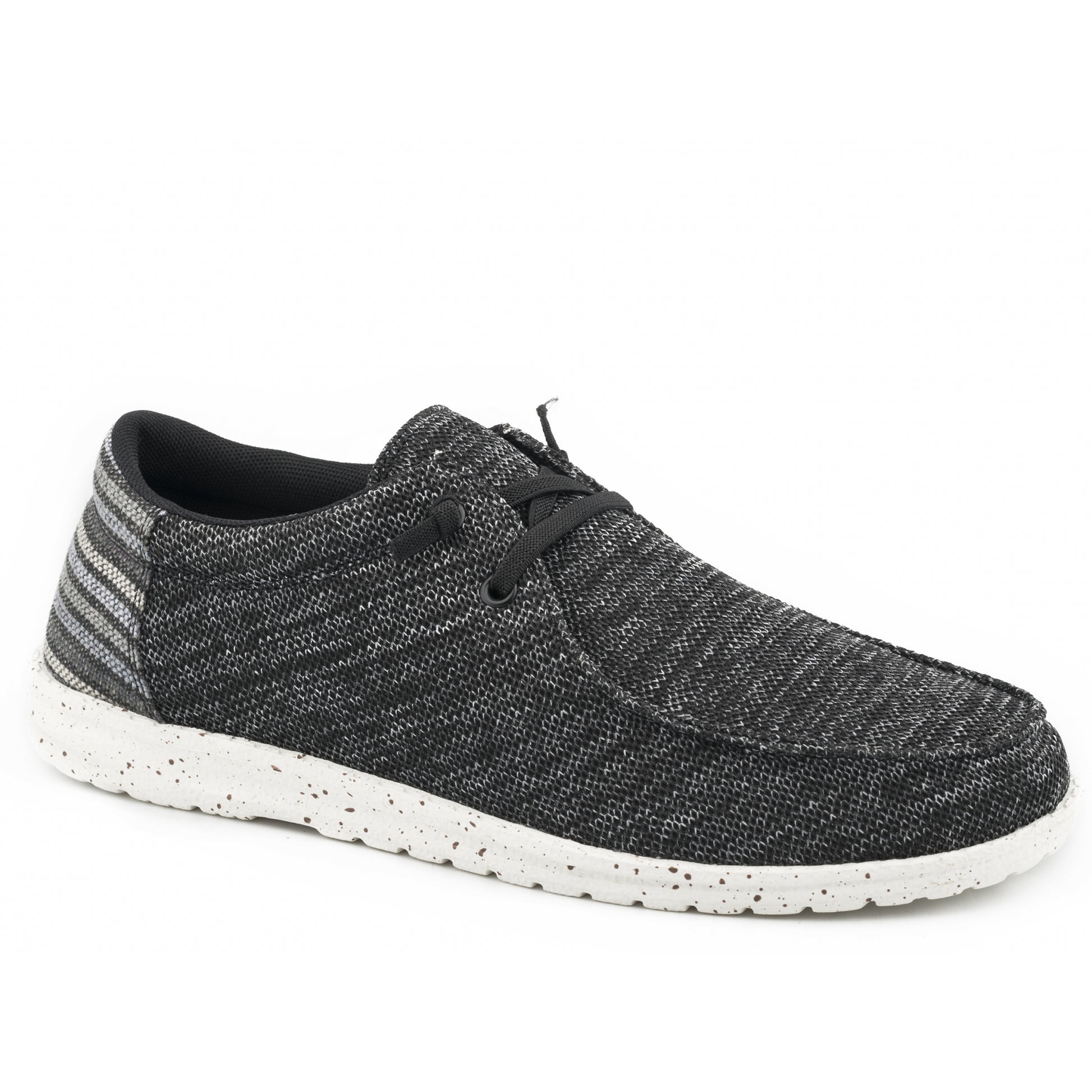 Roper Kids Black Upper With Multi Striped Heel Chukkas