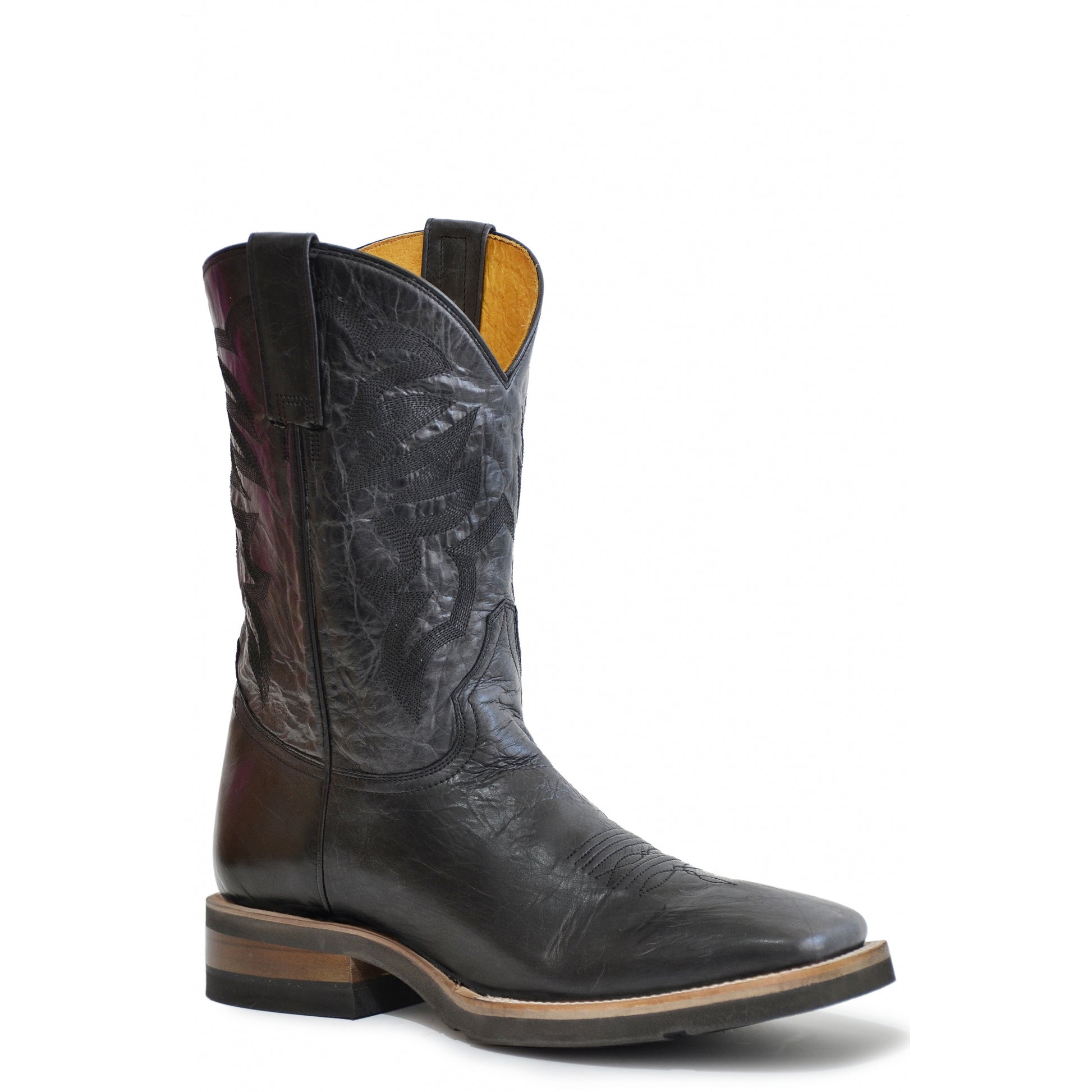 Roper Mens Square Toe Embroidered GEO Outsole Boots