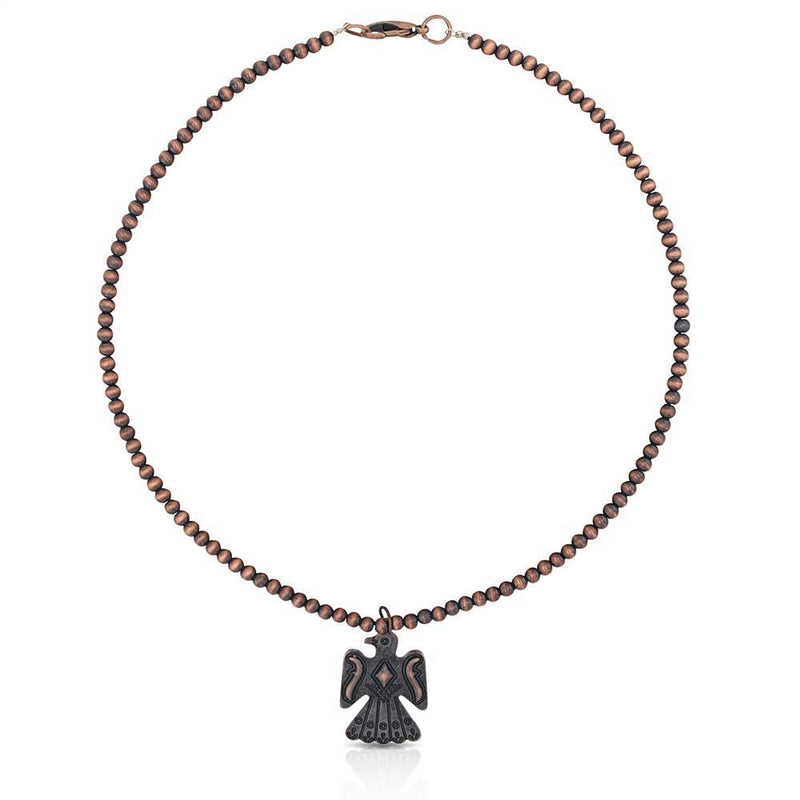 Montana Silversmiths Bronze Thunderbird Beaded Attitude Necklace