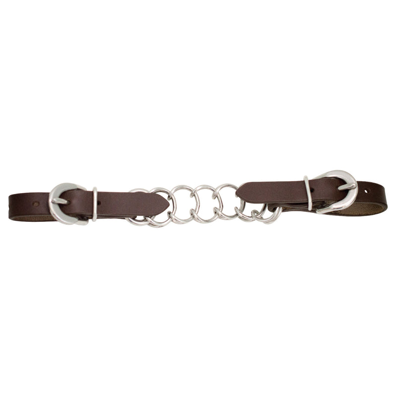Metalab Stainless Steel Western Curb Chain with Leather Strap