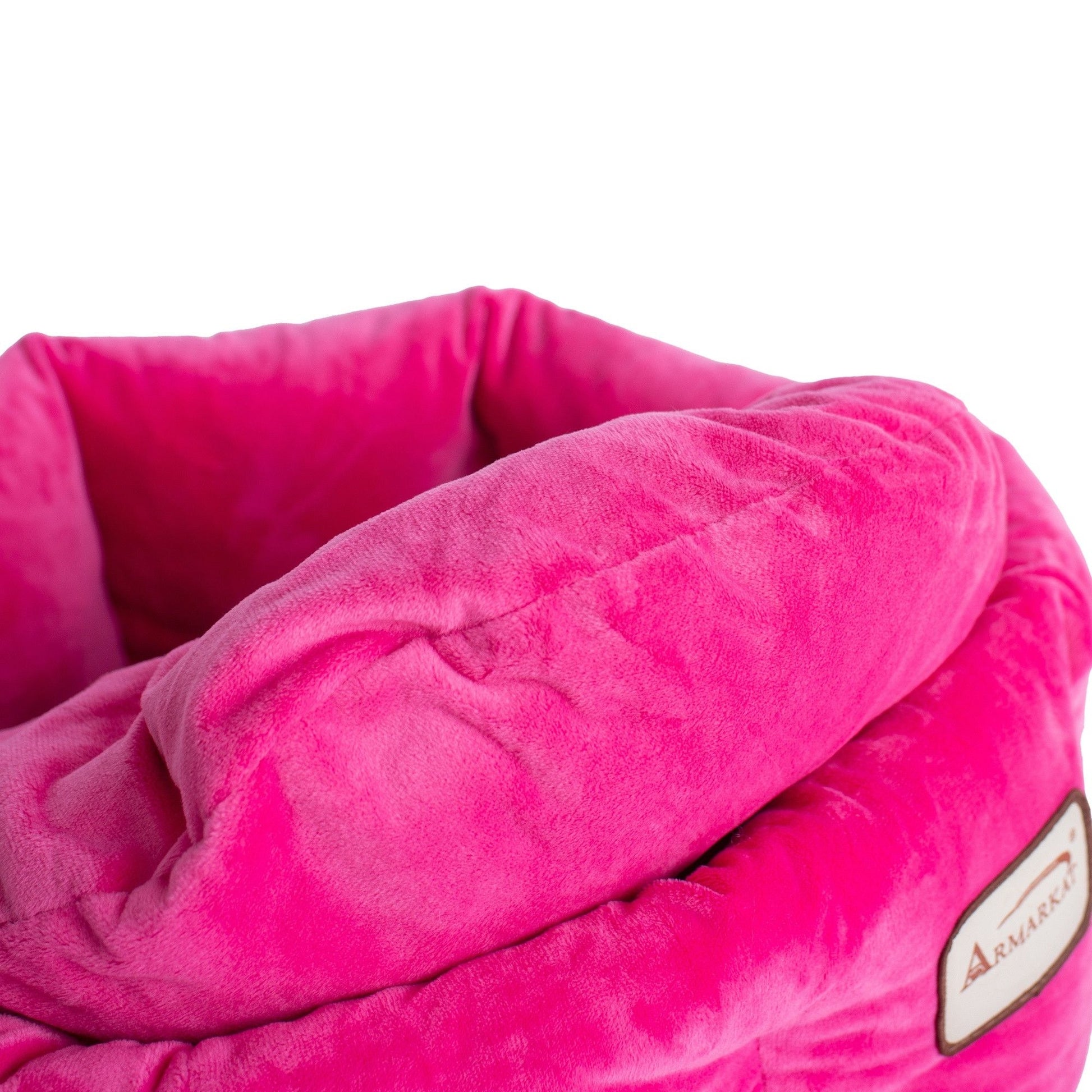 Armarkat Cozy Pink Velvet Pet Bed