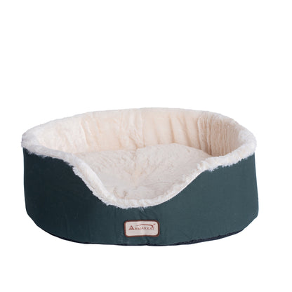 Armarkat Laurel Green/Ivory Oval Cuddle Cat Bed