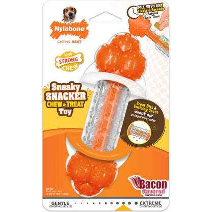 Nylabone Strong Chew Sneaky Snacker Wolf Bacon