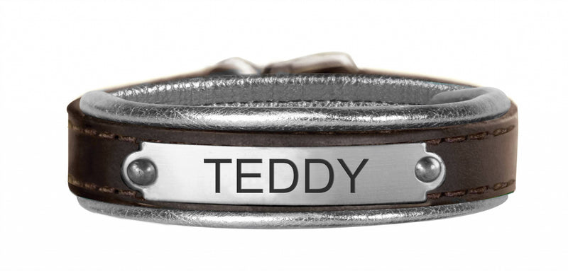 Perri's Personalized Metallic Padded Leather Bracelet