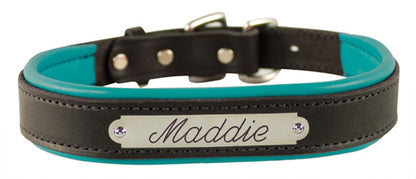 Perri's Personalized Padded Leather Dog Collar