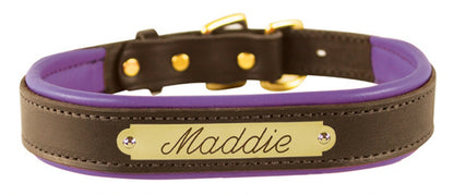 Perri's Personalized Padded Leather Dog Collar