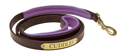 Perri's Personalized Padded Leather Dog Leash