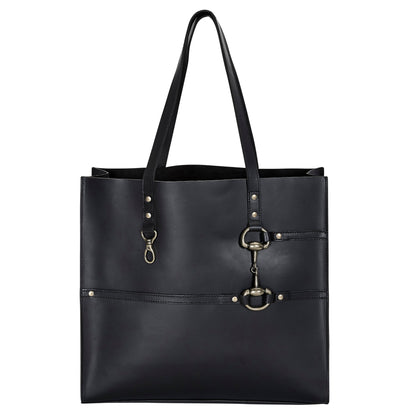 AWST Int'l Snaffle Bit Leather Tote Bag