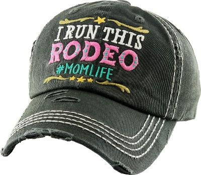 AWST Int'l I Run This Rodeo Cap- Black