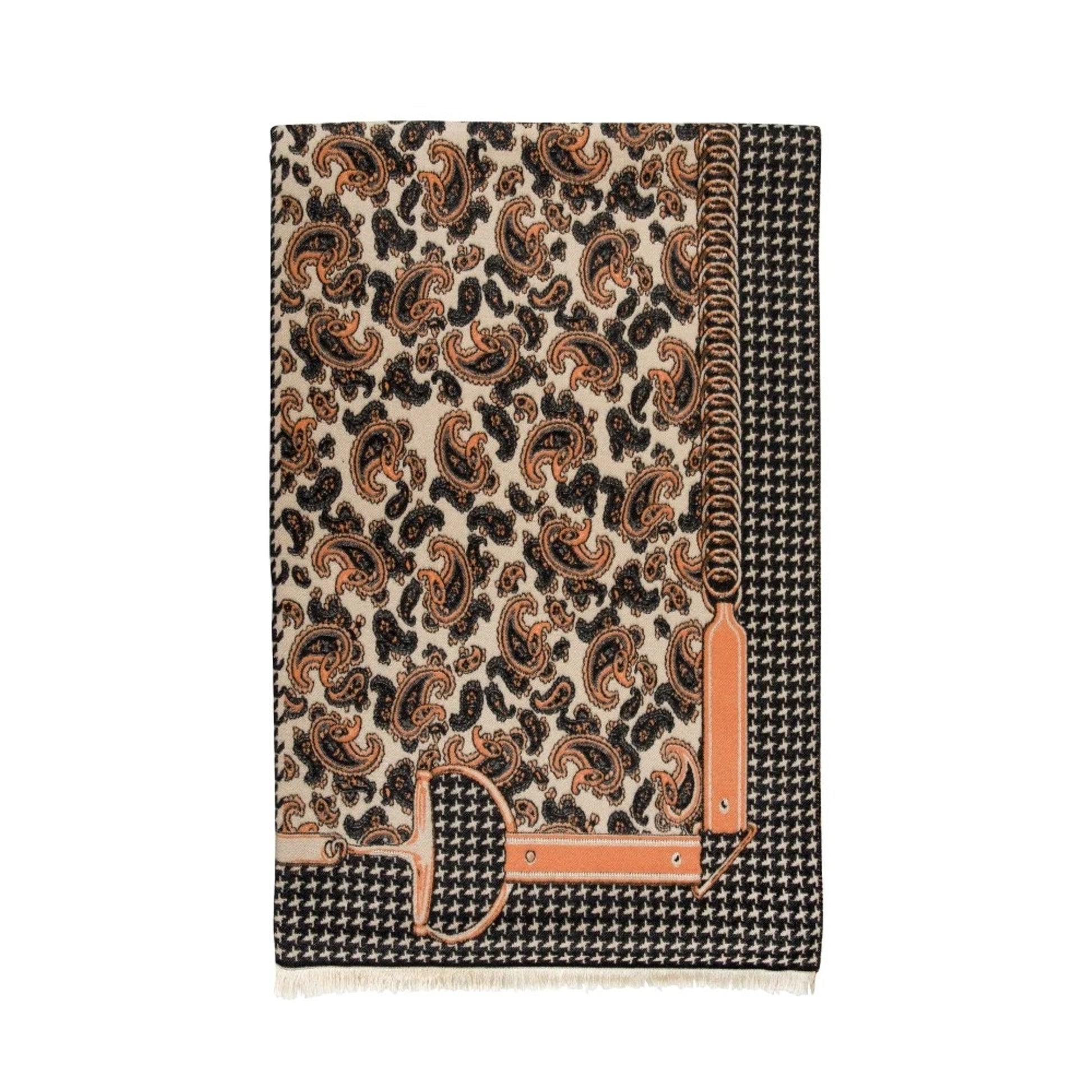 AWST Int'l Acrylic Cashmere Snaffle Bit and Houndstooth Scarf/Shawl