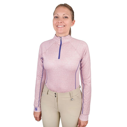 Romfh Ladies Core 1/4 Zip Long Sleeve Print Sun Shirt