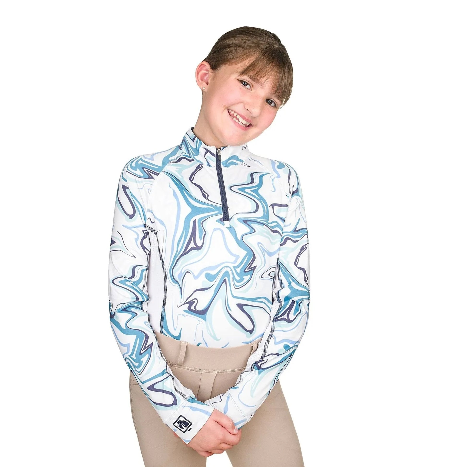 Romfh Kids Core 1/4 Zip Long Sleeve Print Sun Shirt