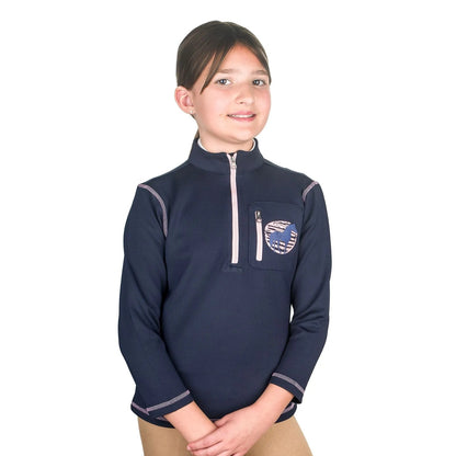 EquiStar Kids 1/2 Zip Riding Fleece Top