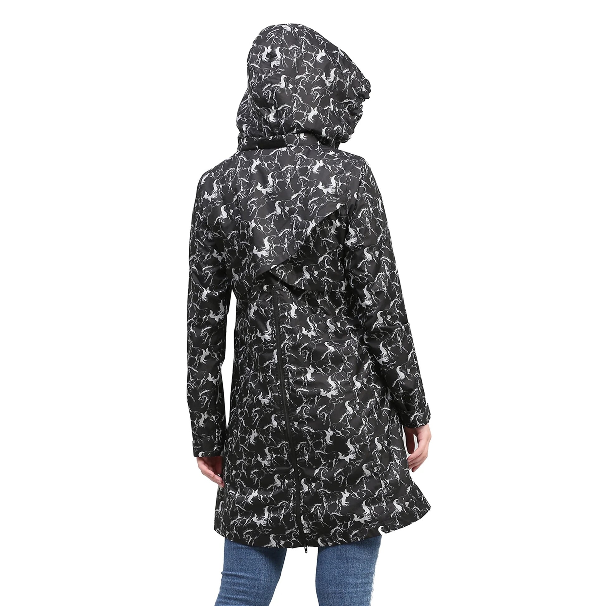 Equine Couture Ladies Linear Horse Rain Jacket