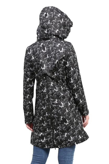Equine Couture Ladies Linear Horse Rain Jacket