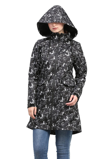 Equine Couture Ladies Linear Horse Rain Jacket