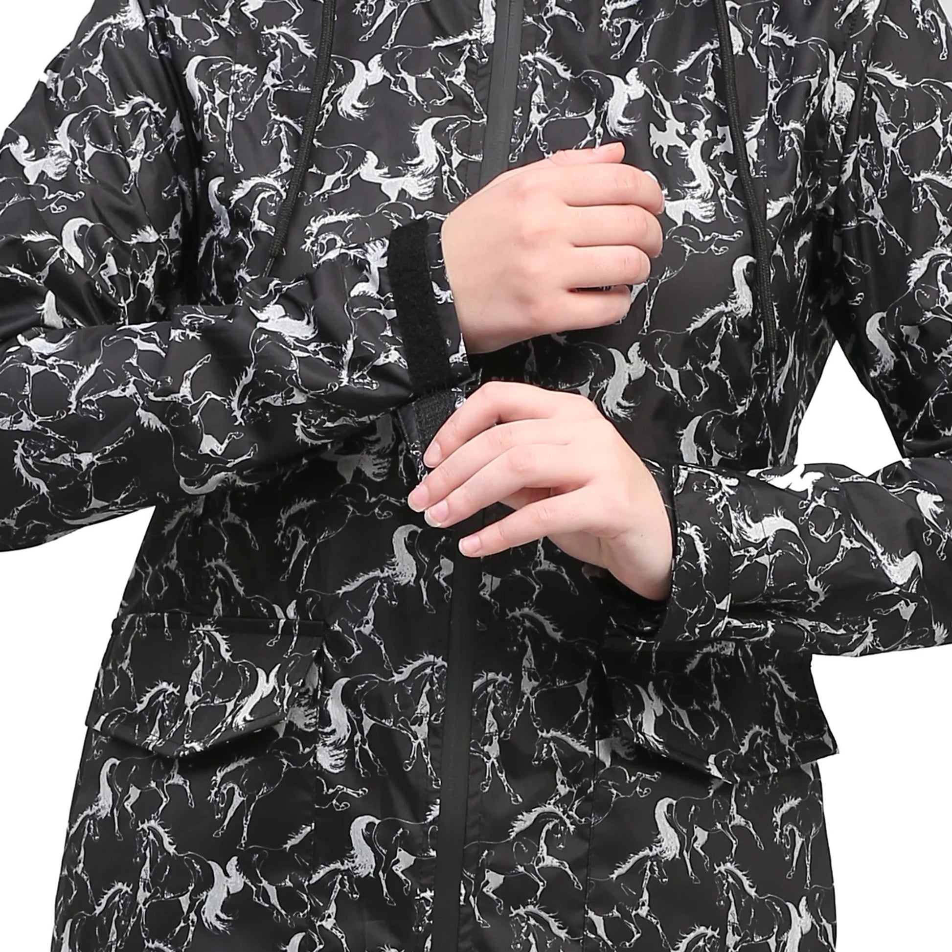 Equine Couture Ladies Linear Horse Rain Jacket