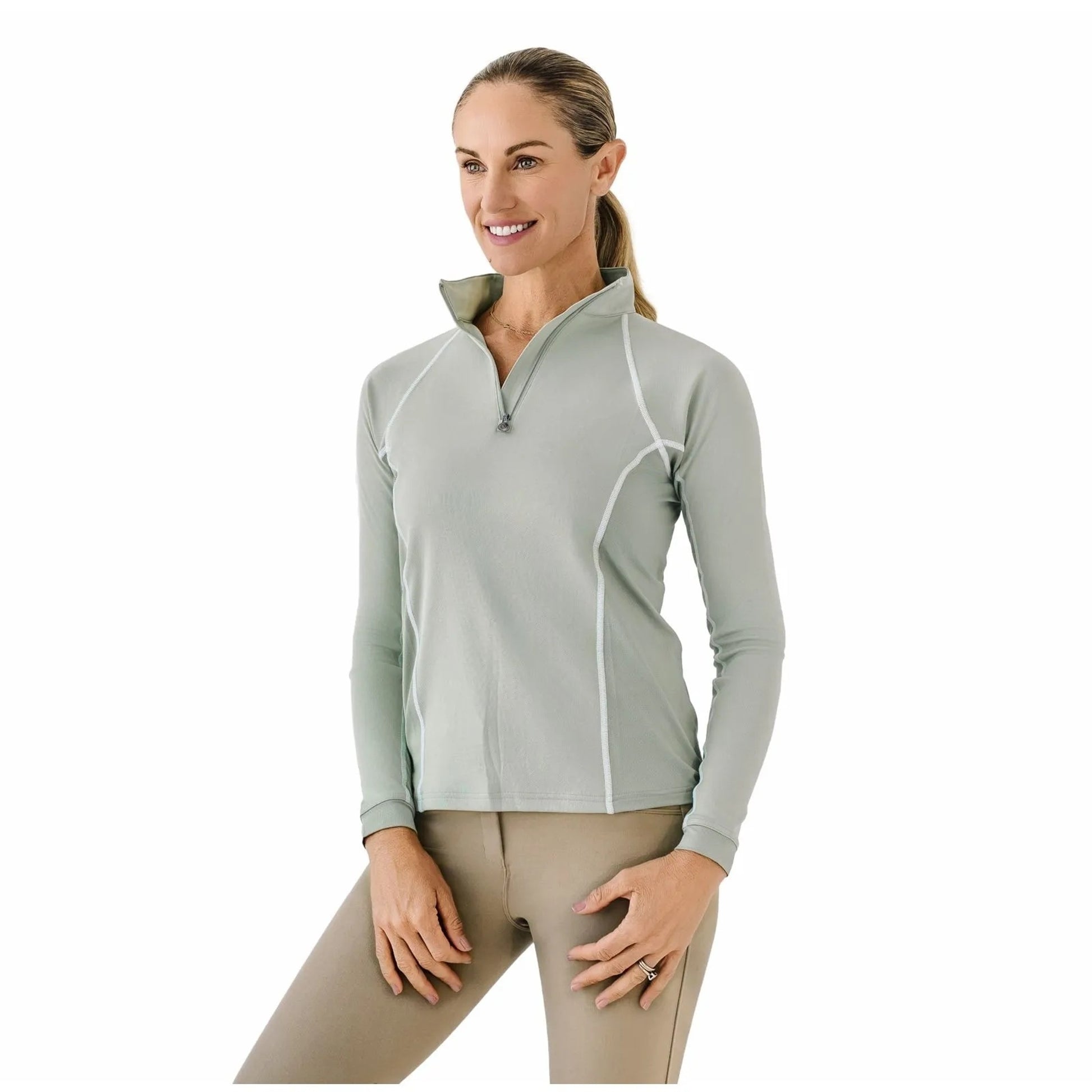 Ovation Ladies 1/4 Zip LS Sunshirt