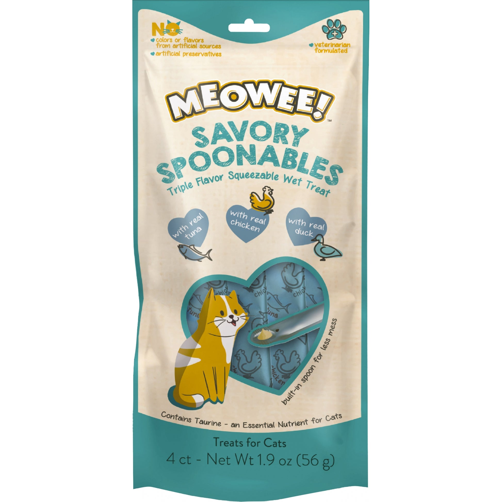 Meowee! Savory Spoonables Squeezable Wet Cat Treat
