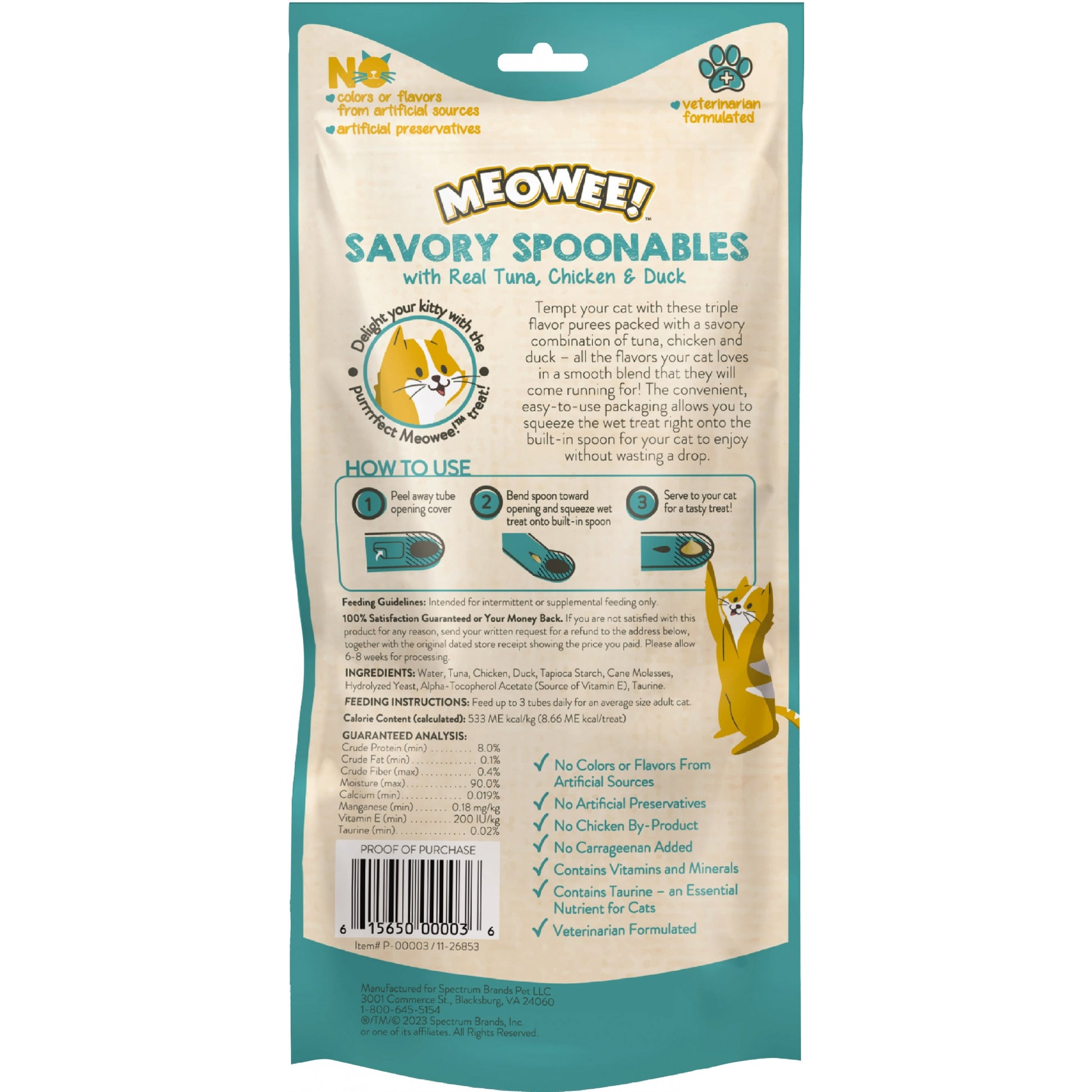 Meowee! Savory Spoonables Squeezable Wet Cat Treat