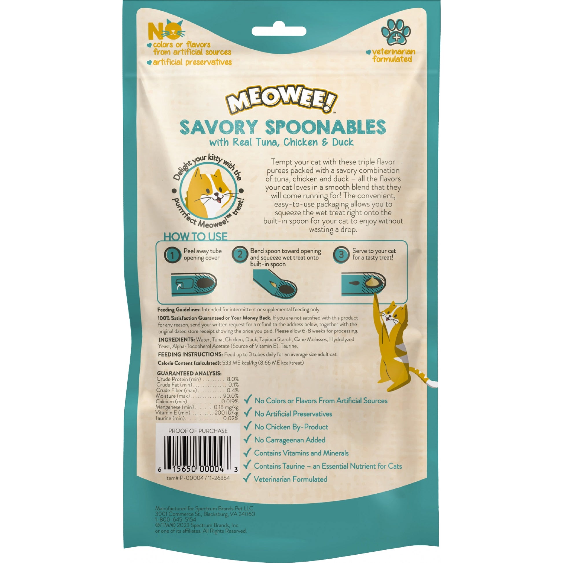 Meowee! Savory Spoonables Squeezable Wet Cat Treat