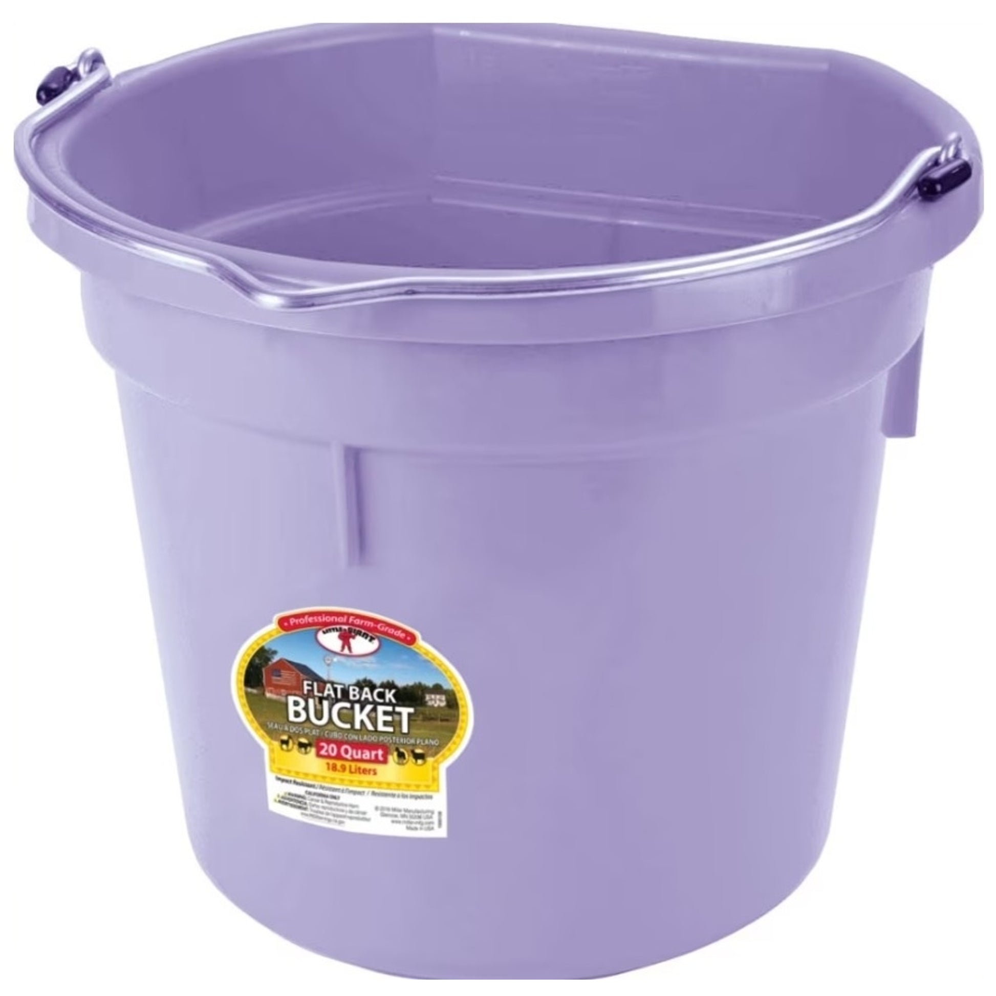 Little Giant DuraFlex Plastic Flat Back Bucket