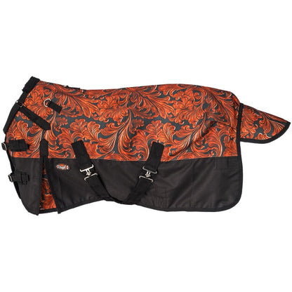 Tough1 1200D Tooled Leather Miniature Turnout Blanket with Snuggit 250g