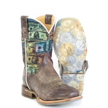 Tin Haul Little Kids Make It Rain Square Toe Boots