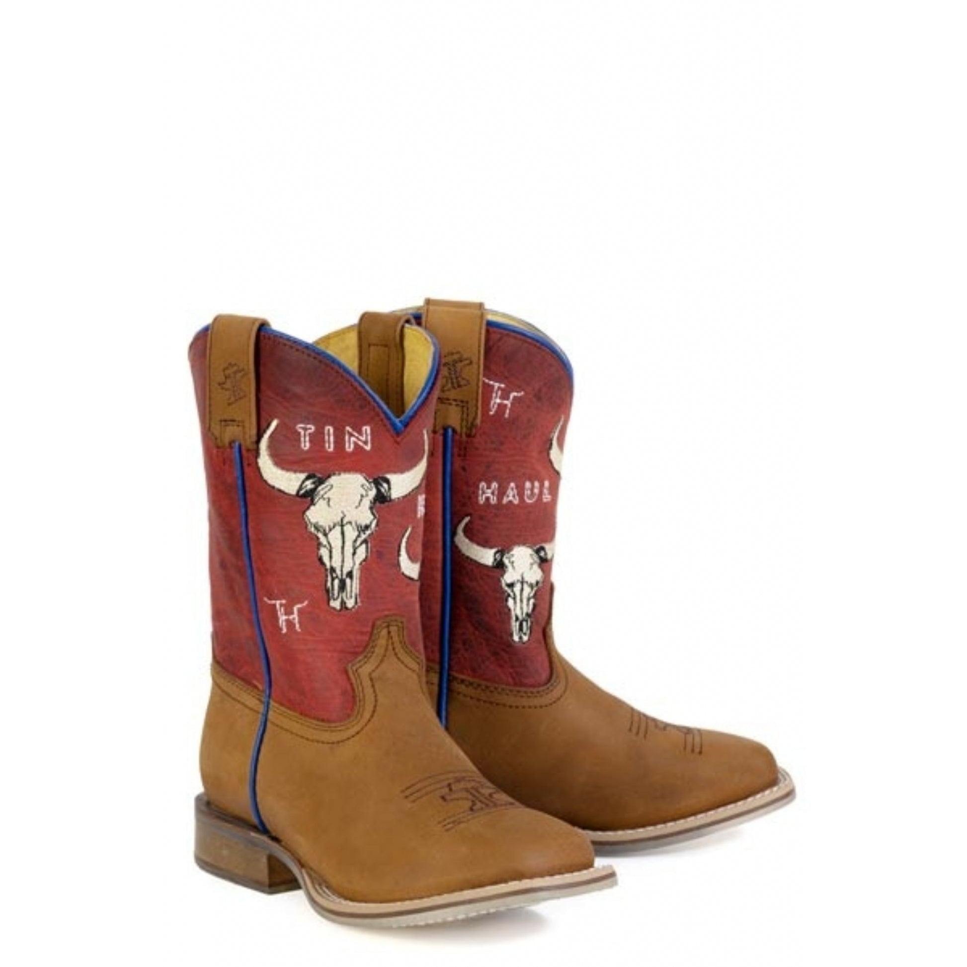 Tin Haul Little Kids Bullheaded Square Toe Boots
