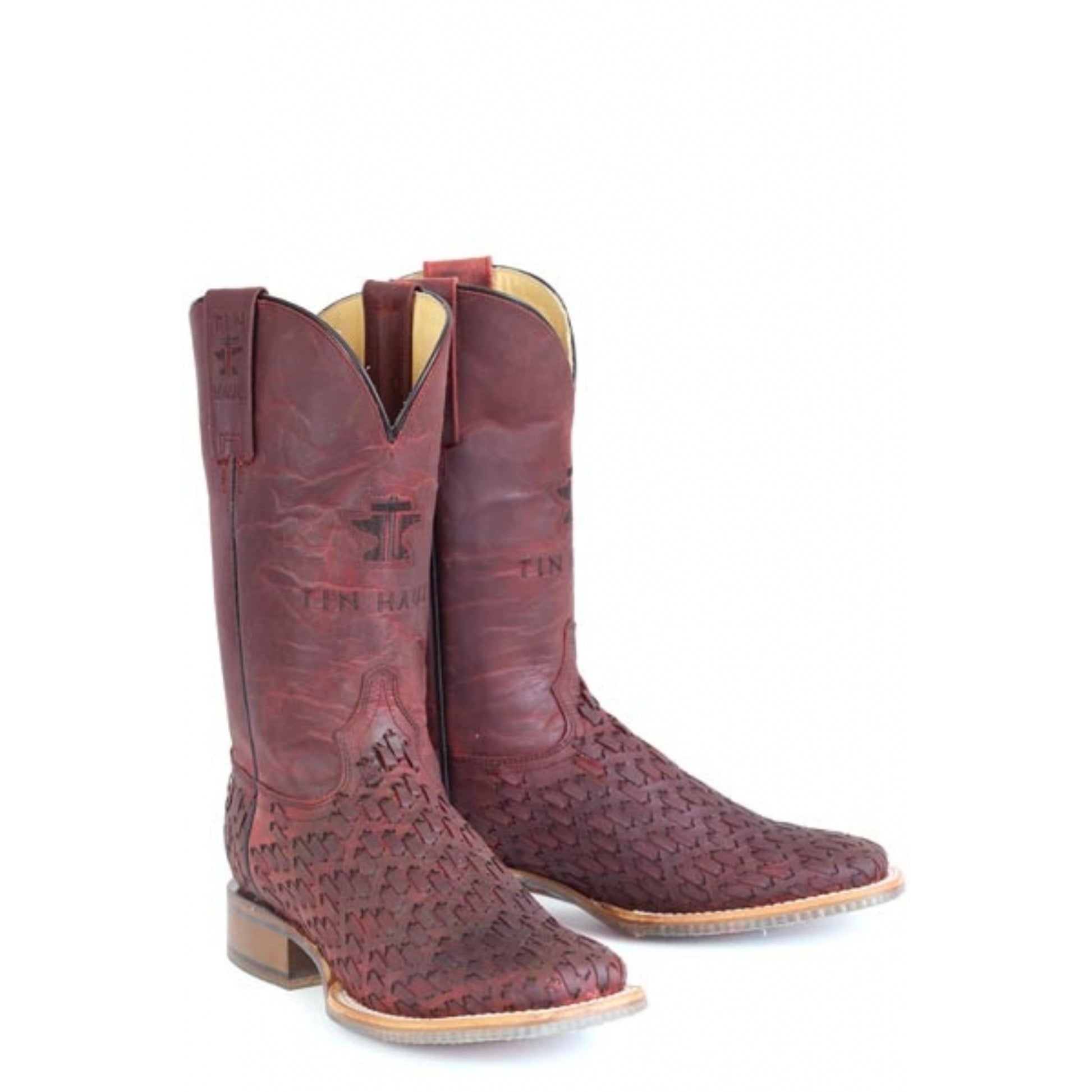 Tin Haul Ladies Roses Are Red Square Toe Boots