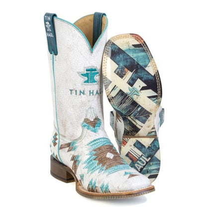 Tin Haul Ladies Twisted Aztection Square Toe Boots