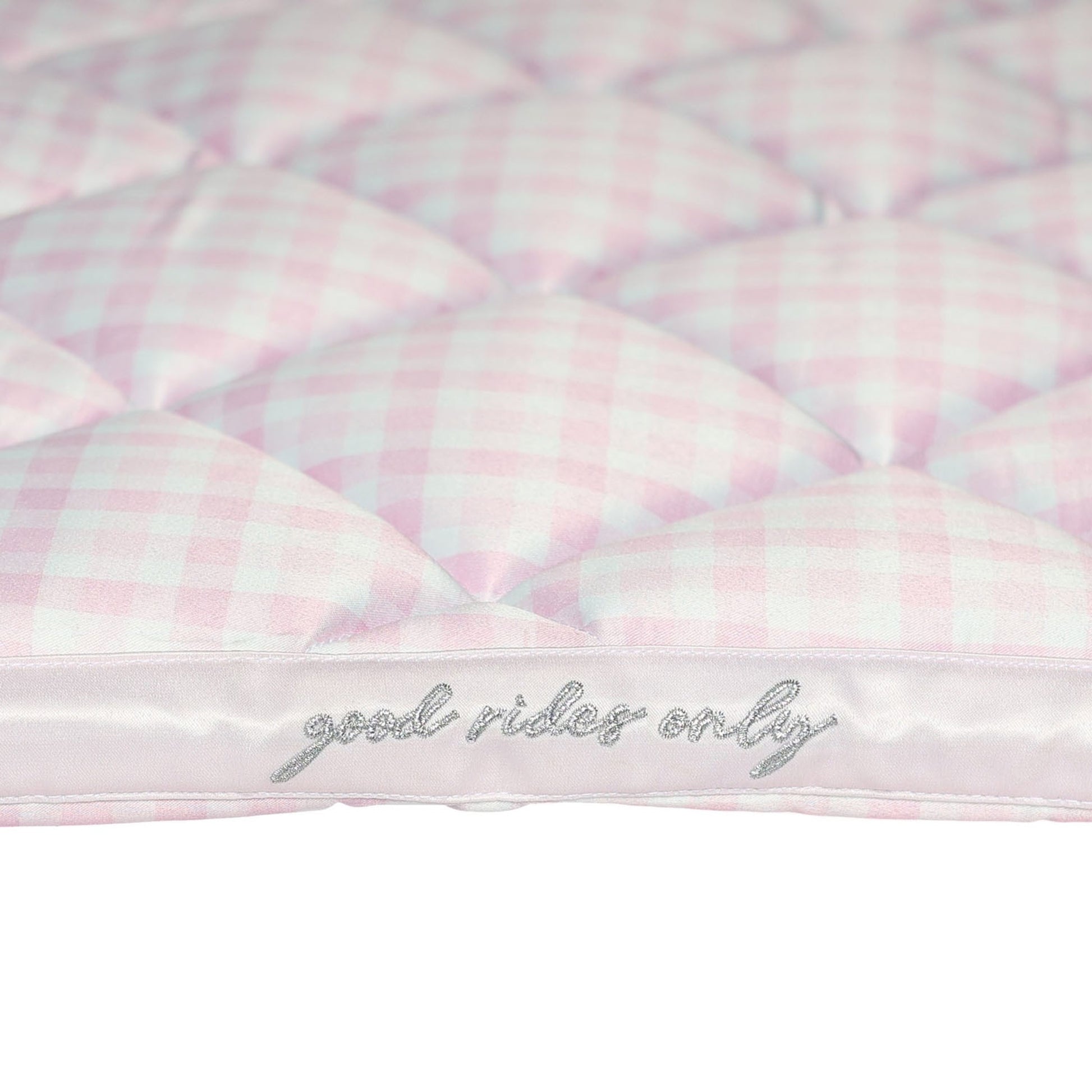 Dapplebay Gingham Jump Saddle Pad-Pink/White-Cob