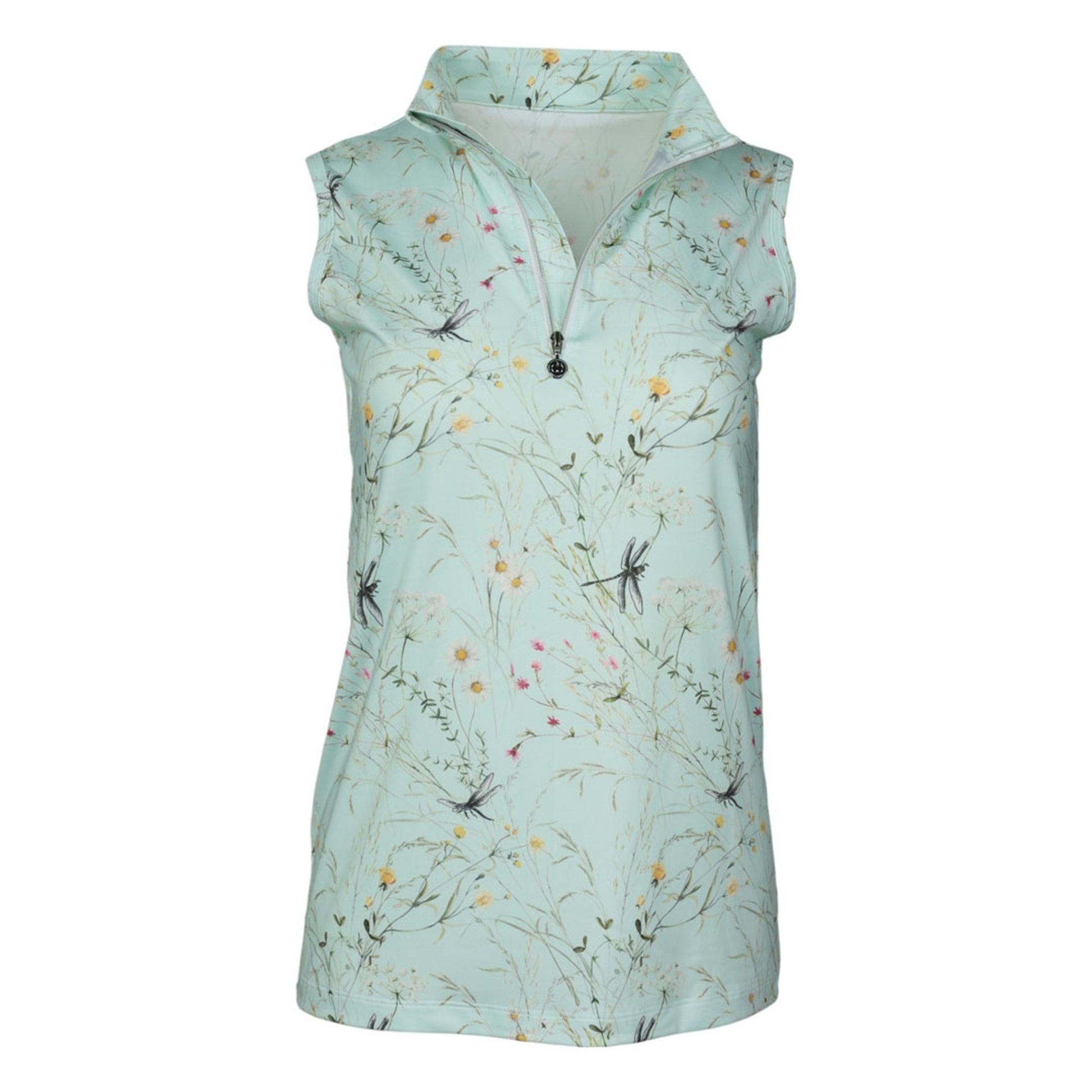Dapplebay Ladies Dragonfly Meadow 1/4 Zip Sleeveless Riding Top