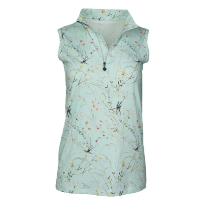 Dapplebay Ladies Dragonfly Meadow 1/4 Zip Sleeveless Riding Top