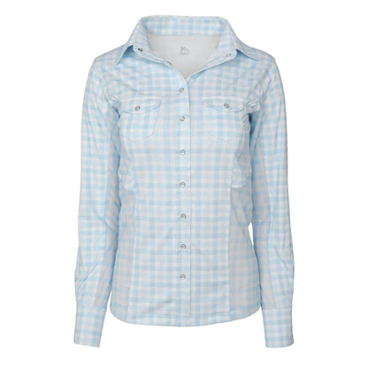 Dapplebay Ladies Gingham Button Down Western Shirt